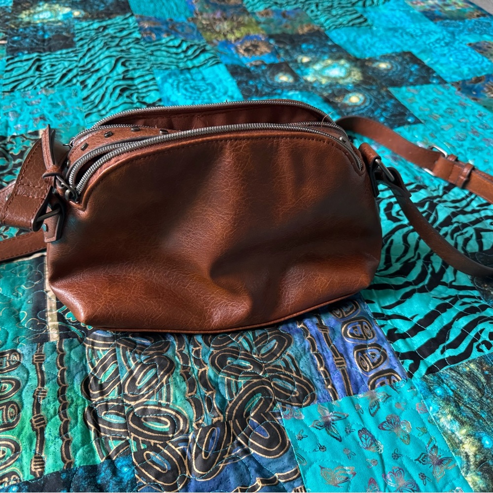 Brown Leather Crossbody Bag